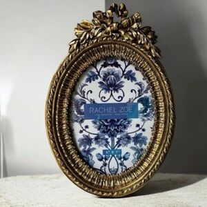 Rachel Zoe Elegant Gold ornate Oval Frame antique style